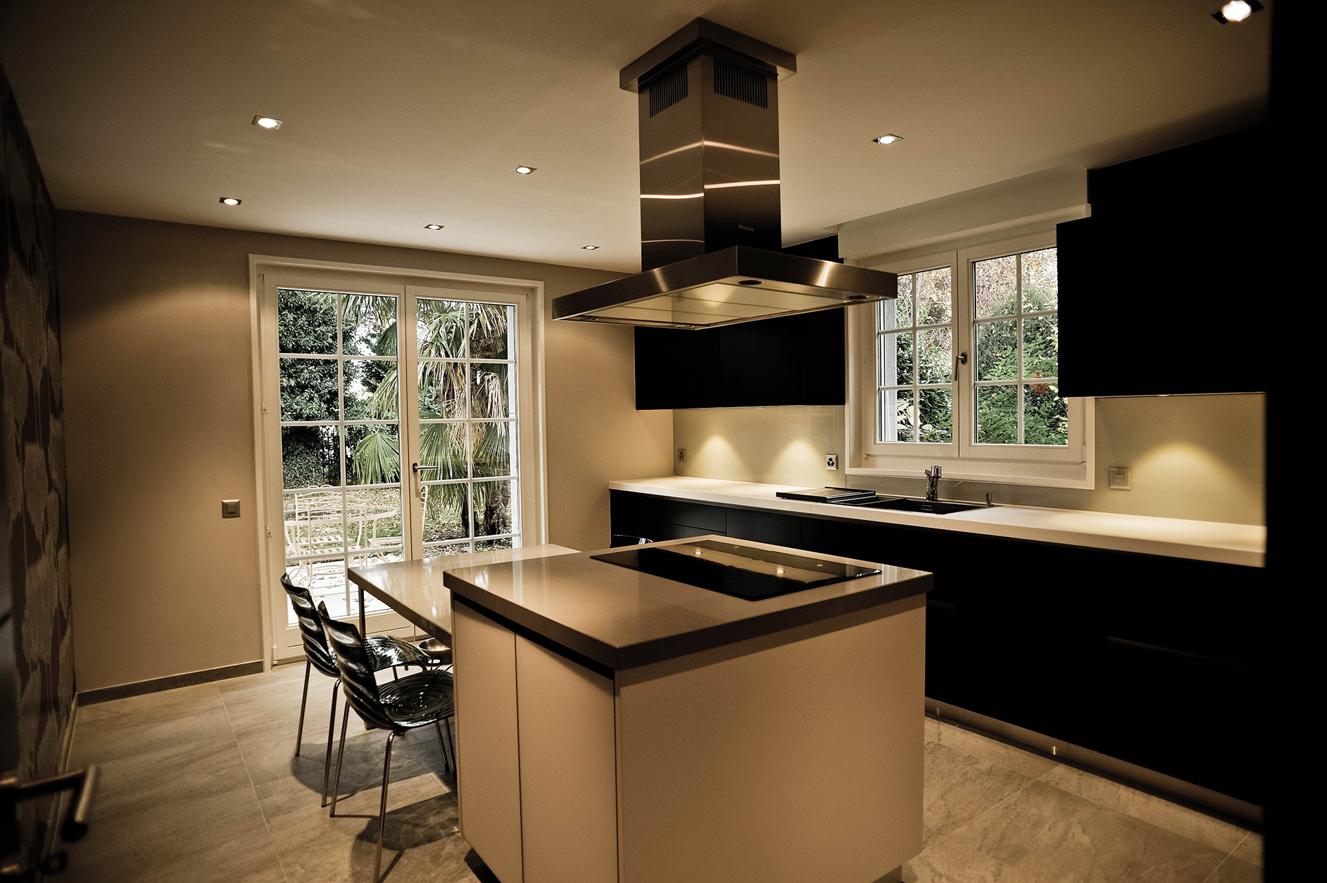 Cuisine de maison, design intérieur, Cologny, Genève